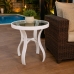 Mesa Lateral Tampo em Vidro 50cm Di&acirc;metro