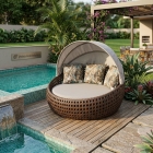 Chaise em Fibra Sint&eacute;tica India Com Capota