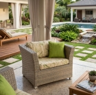 Poltrona Barra em Fibra Sint&eacute;tica