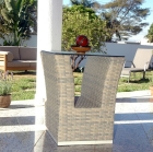 Mesa Lateral Barra em Fibra Sint&eacute;tica com Vidro 