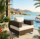 Poltrona Calif&oacute;rnia em Fibra Sint&eacute;tica