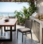 Cadeira Camila em Corda N&aacute;utica Estofado Alto