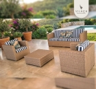 Sof&aacute; Cancun 03 Lugares em Fibra Sint&eacute;tica 