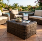 Mesa de Centro Caribe com Vidro em Fibra Sint&eacute;tica