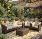 Sof&aacute; Caribe 03 Lugares em Fibra Sint&eacute;tica