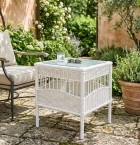 Mesa Lateral Ipanema com Vidro em Fibra Sint&eacute;tica