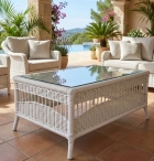 Mesa de Centro Ipanema com Vidro em Fibra Sint&eacute;tica